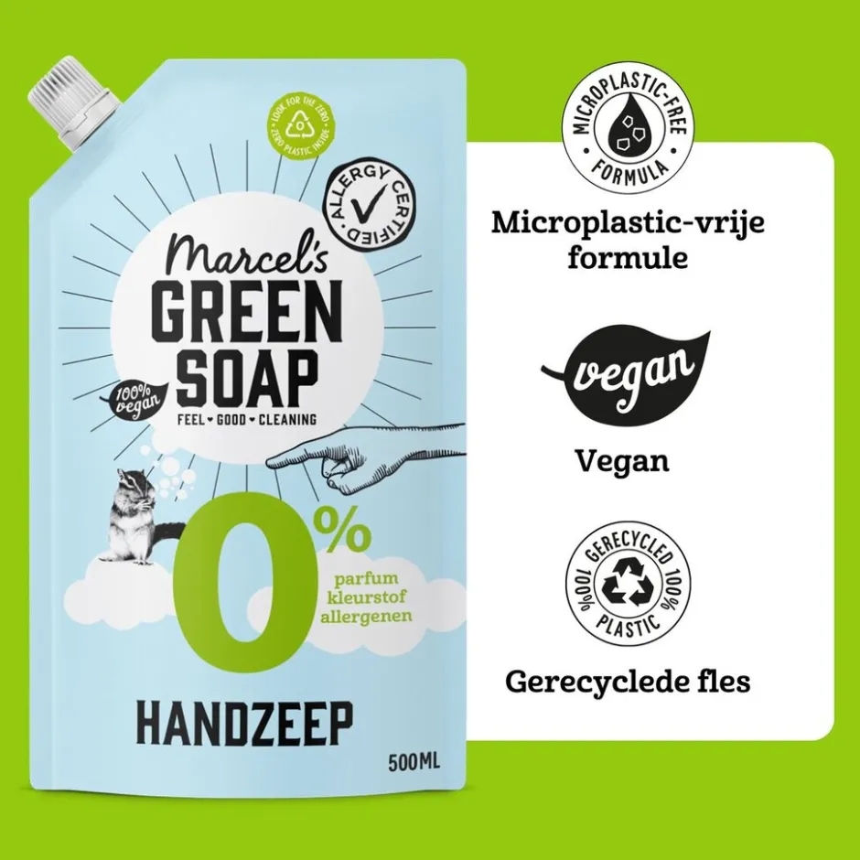 0% Handzeep Navulling|Marcel's Green Soap