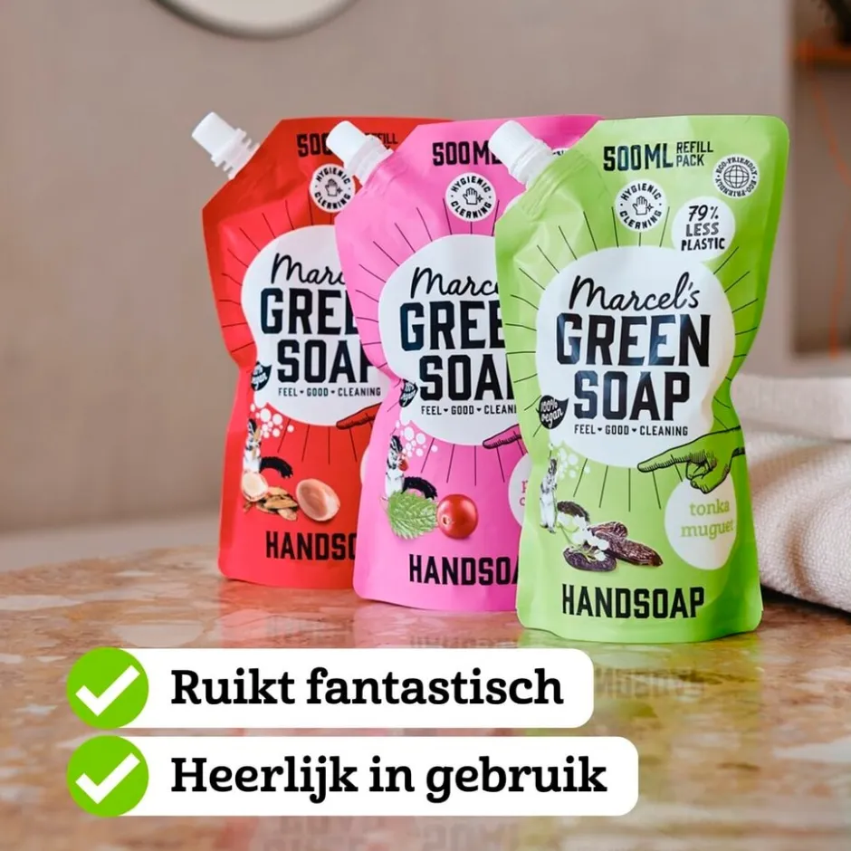 Marcel's Green Soap Argan & Oudh Handzeep Navulling< Handzeep Navulling|Handzeep