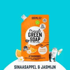 Orange & Jasmine Afwasmiddel Navulling|Marcel's Green Soap New