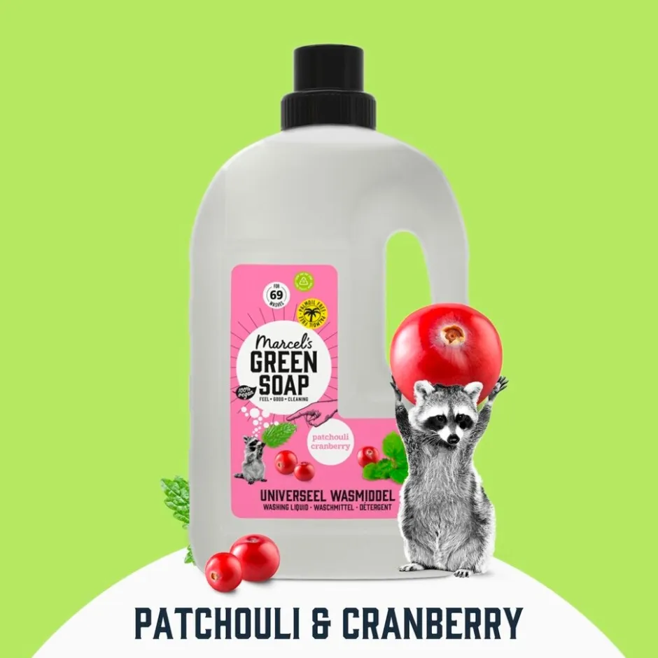 Patchouli Cranberry Universeel Wasmiddel|Marcel's Green Soap Clearance