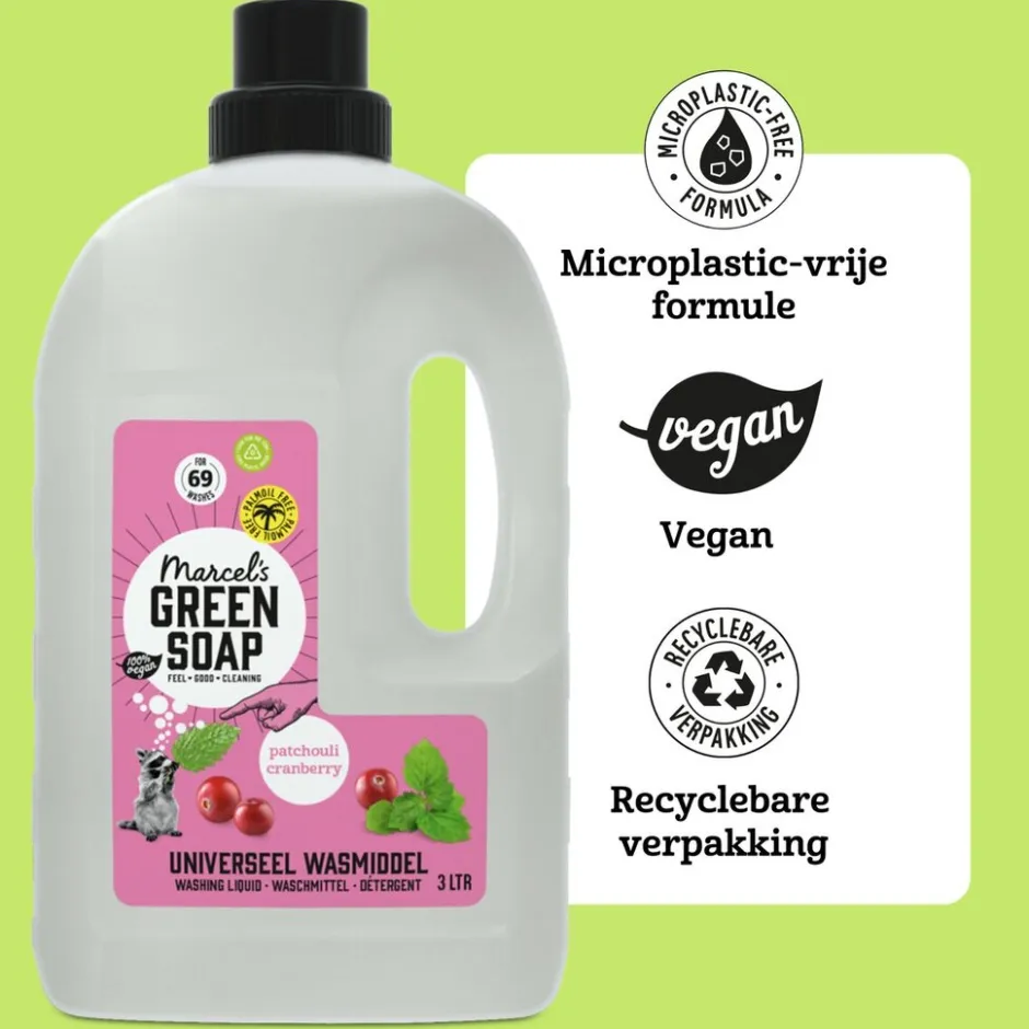 Patchouli Cranberry Universeel Wasmiddel|Marcel's Green Soap Clearance
