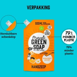 Sinaasappel & Jasmijn Handzeep Navulling|Marcel's Green Soap Online