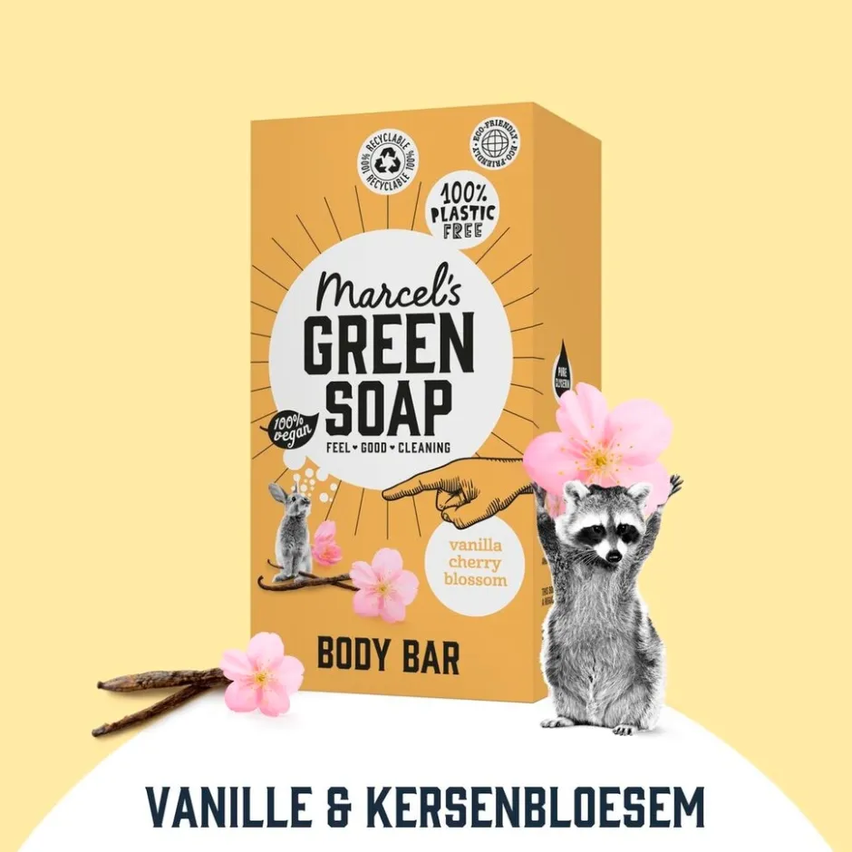 Vanilla & Cherry Blossom Shower Bar|Marcel's Green Soap Hot