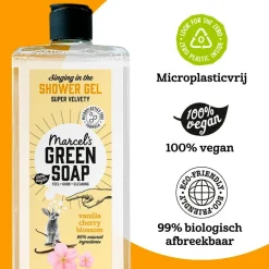 Marcel's Green Soap Marcel’s Green Soap Vanille & Cherry Blossom Shower Gel< Douchegel