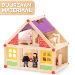 Marionette Wooden Toys Poppenhuis MEMPO7770/006< Houten Poppenhuizen En Tafels