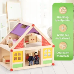 Marionette Wooden Toys Poppenhuis MEMPO7770/006< Houten Poppenhuizen En Tafels