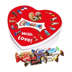 Celebrations Mars geschenkdoos hartje "with love!" chocolademix< Chocolade