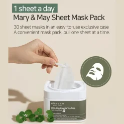 CICA Houttuynia Tea Tree Calming Mask|Mary & May Clearance