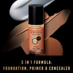Facefinity All Day Flawless C64 Rose Gold Foundation|Max Factor Hot
