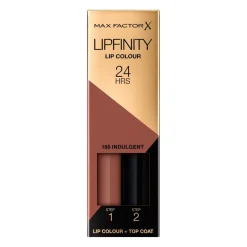 Lipfinity Lip Colour 190 Indulgent 2-Step Longlasting Lipstick|Max Factor Hot