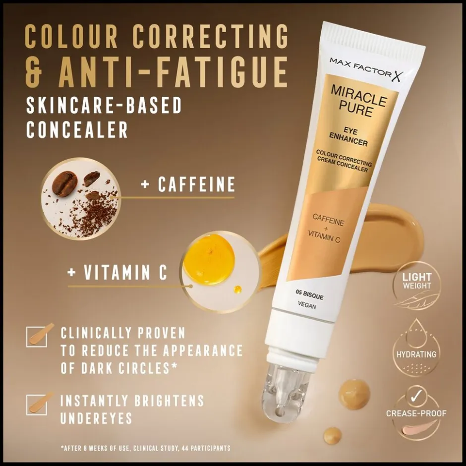 Miracle Pure Cream Concealer 01 Rose Eye Enhancer|Max Factor Best