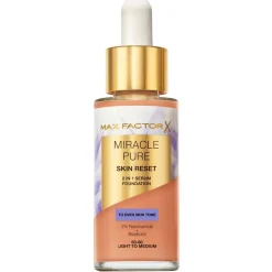 Max Factor Miracle Pure Skin Reset 60-80 Light to Medium 2-in-1 Serum Foundation< Foundation