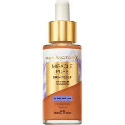 Miracle Pure Skin Reset 85-90 Medium to Deep 2-in-1 Serum Foundation|Max Factor Outlet