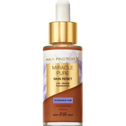 Max Factor Miracle Pure Skin Reset 95-100 Deep to Very Deep 2-in-1 Serum Foundation< Foundation