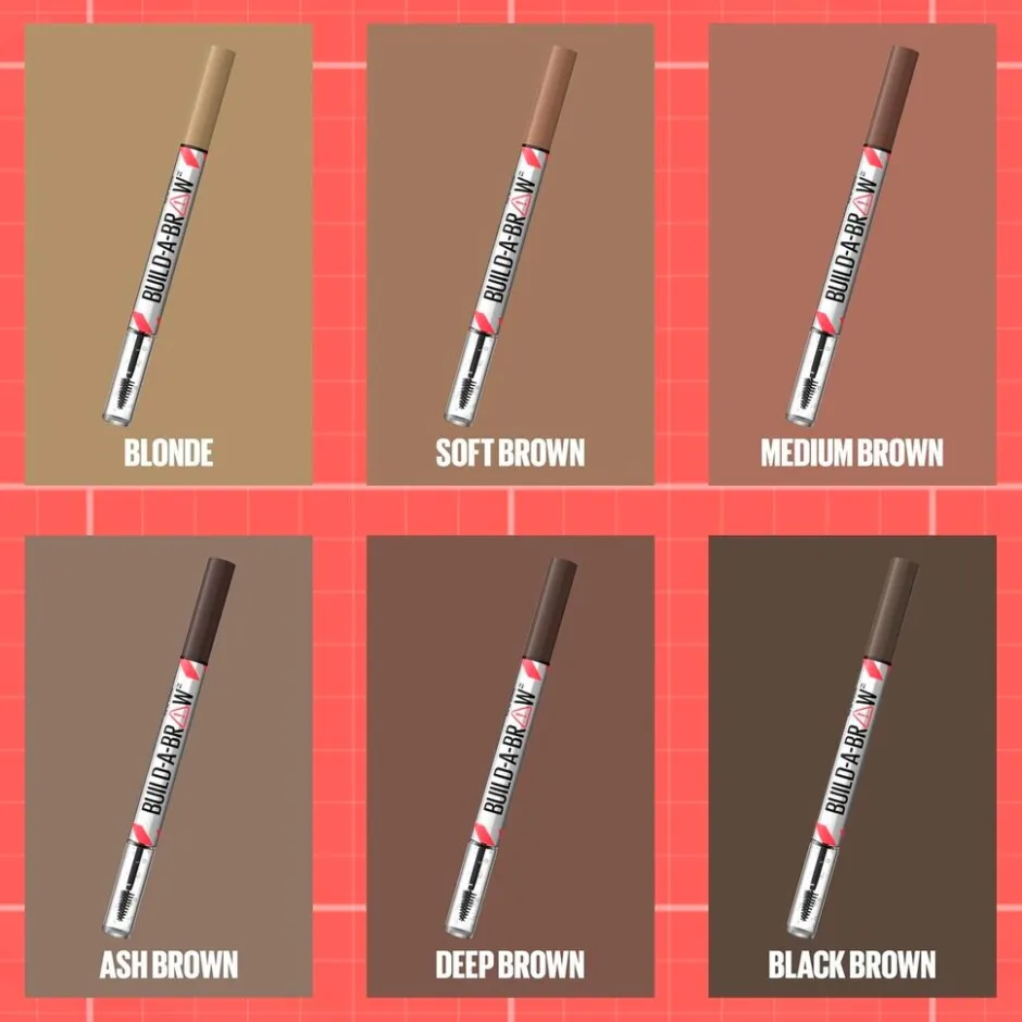 Maybelline New York Build-A-Brow 257 Medium Brown Wenkbrauwpotlood en -Gel< Wenkbrauw Make-Up