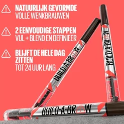 Maybelline New York Build-A-Brow 250 Blonde Wenkbrauwpotlood en -Gel< Wenkbrauw Make-Up