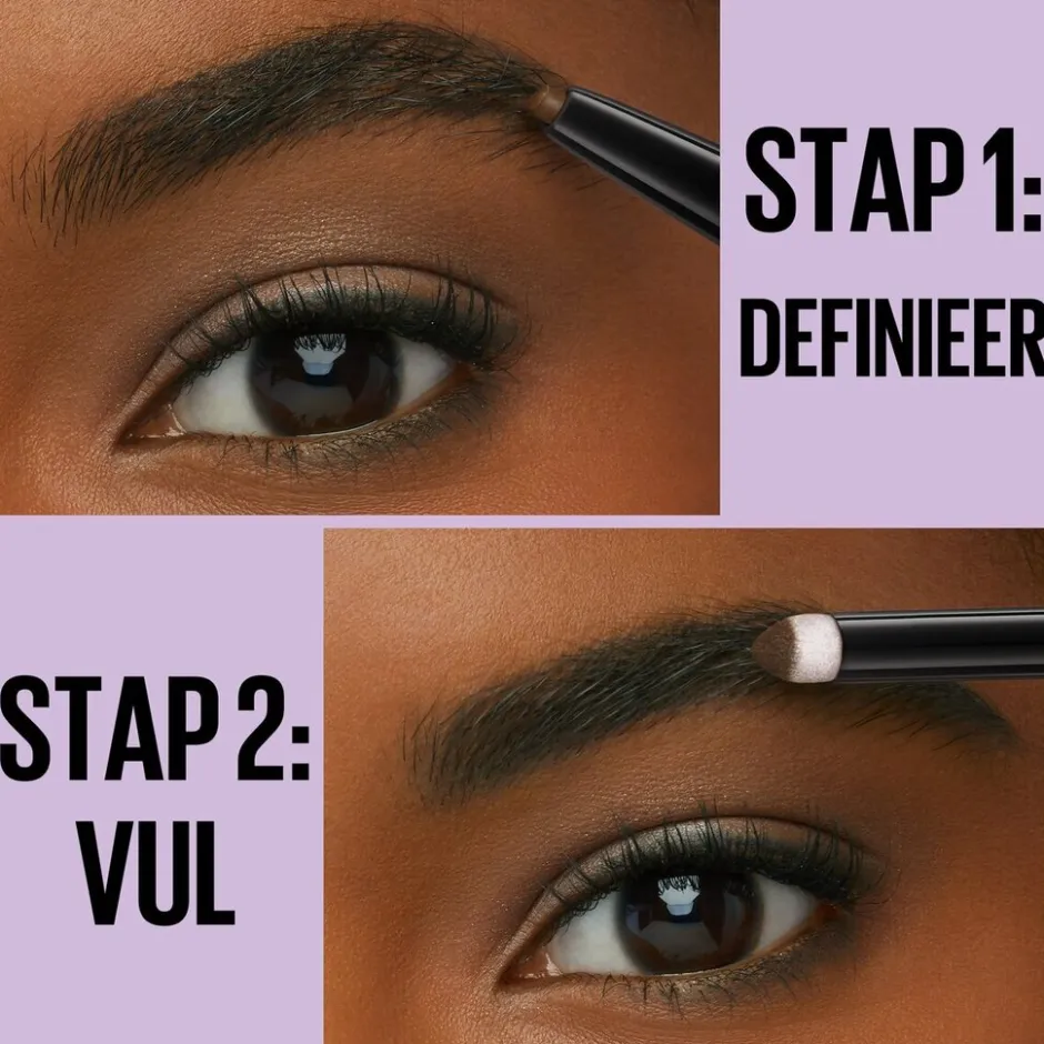 Maybelline New York Express Brow Duo 04 Dark Brown Wenkbrauwpotlood< Wenkbrauw Make-Up