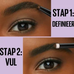 Maybelline New York Express Brow Duo 02 Medium Brown Wenkbrauwpotlood< Wenkbrauw Make-Up