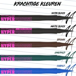 Maybelline New York Eye Studio Hyper Precise All Day Liner 001 Forest Brown Eyeliner< Oogpotlood