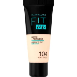 Maybelline New York Fit Me Matte & Poreless 104 Soft Ivory Foundation< Foundation