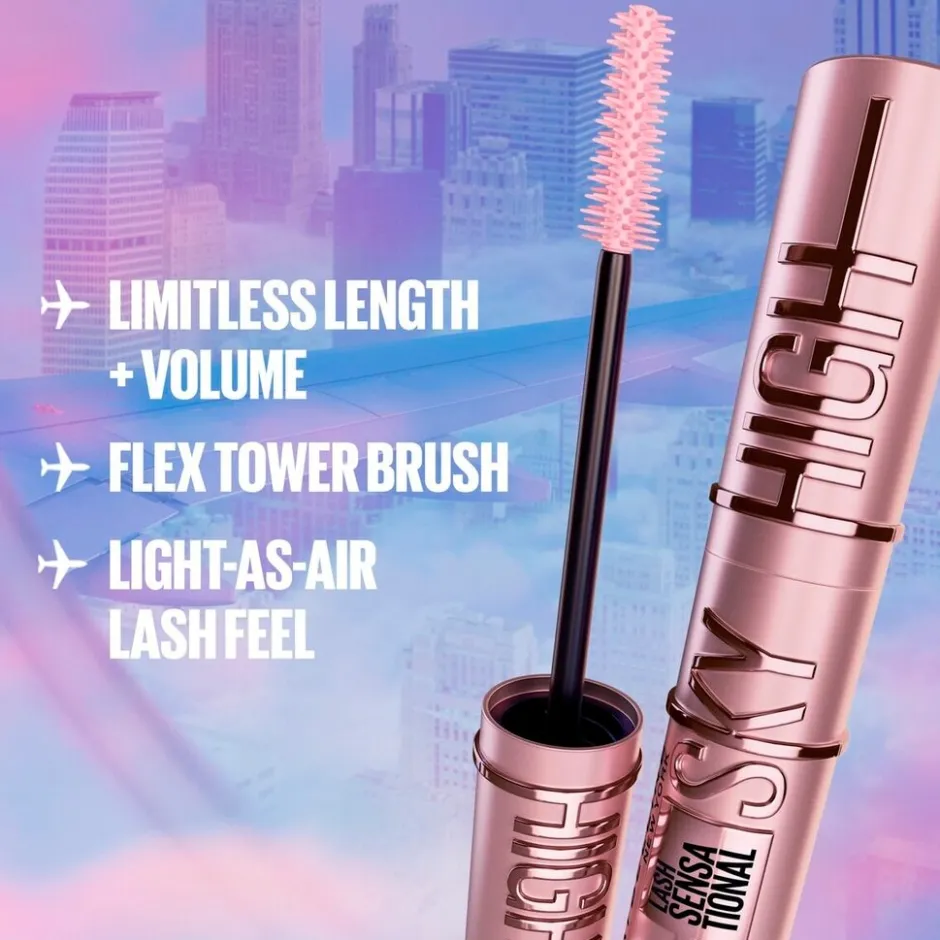 New York Lash Sensational Sky High Black Waterproof Mascara|Maybelline New