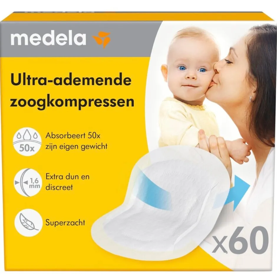 Medela Ultra-Ademende Zoogkompressen< Zoogkompressen