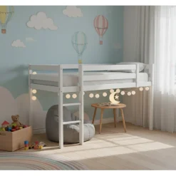 Basic Collectie Milan Halfhoogslaper incl. Rollattenbodem< Peuterbedden