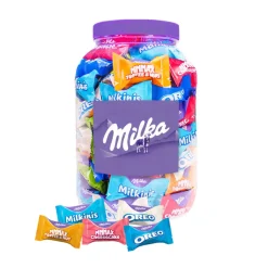 Favourites XL chocolademix Toffee & Nut, Oreo, Cheesecake & Milkini|Milka