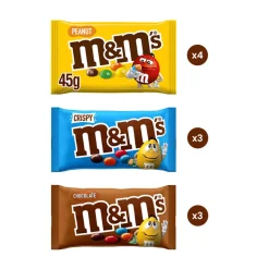 M&M's choco, peanut & crispy chocolade mix| Online