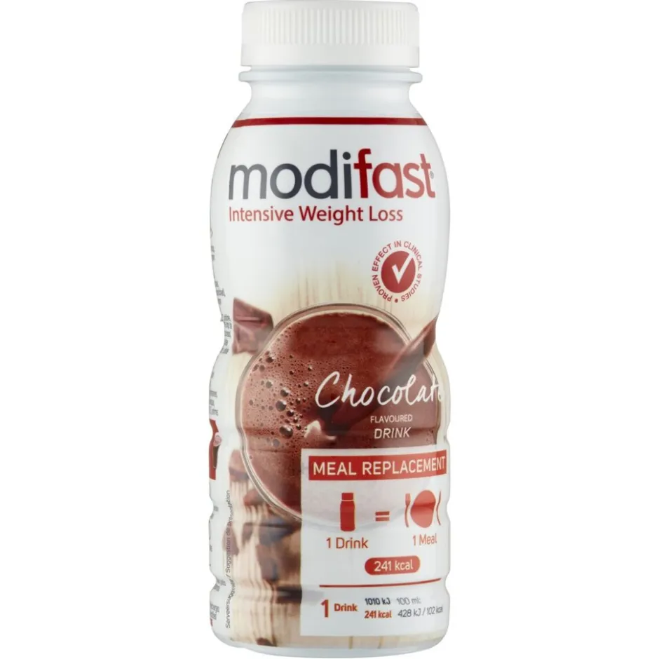 Modifast Chocolade Maaltijddrink< Maaltijdvervangers|Maaltijdrepen, Drinkmaaltijden