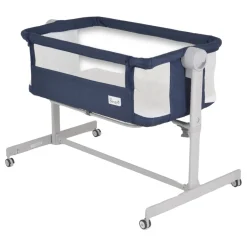 Moni Pengy Blue Wieg aan Bed< Wiegen