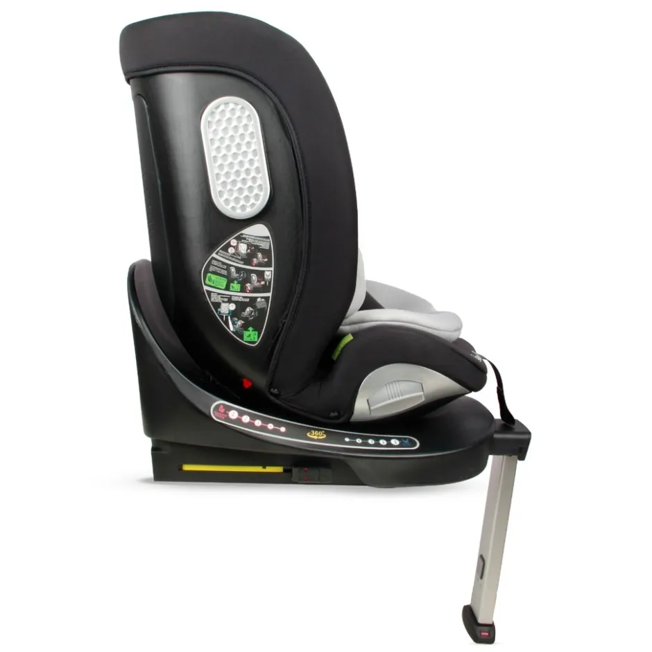 Moni Strike Dark Grey 40-150 cm 360° i-Size Autostoel< Autostoel