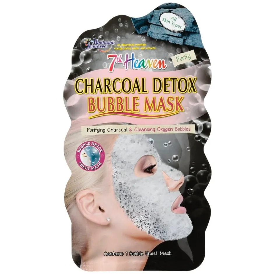 7th Heaven Montagne Jeunesse Charcoal Detox Bubble Sheet Mask< Gezichtsmaskers
