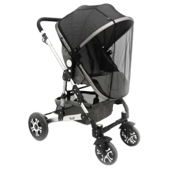 MorDesign Black Muskietennet / Klamboe voor Buggy en Wandelwagen< Kinderwagenaccessoires