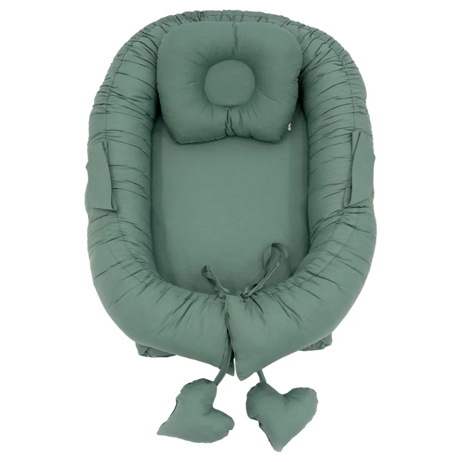 Emerald Green Babynest met Kussen|MorDesign New