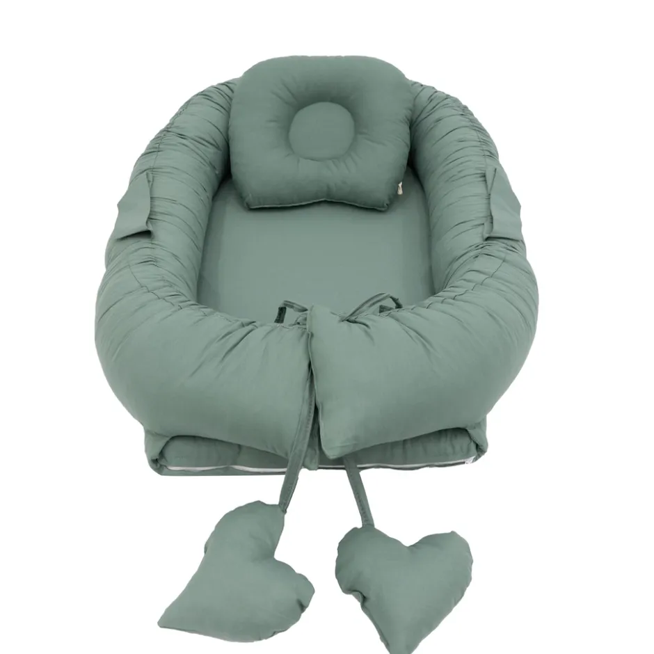 Emerald Green Babynest met Kussen|MorDesign New