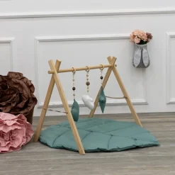 MorDesign Emerald Green Baby Gym met Speelkleed< Speelkleden En Babygyms