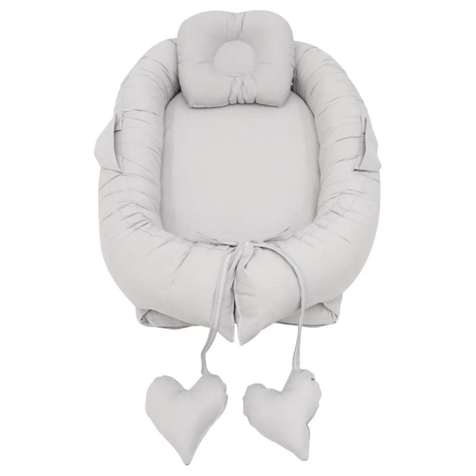 MorDesign Grey Babynest met Kussen< Babynestjes