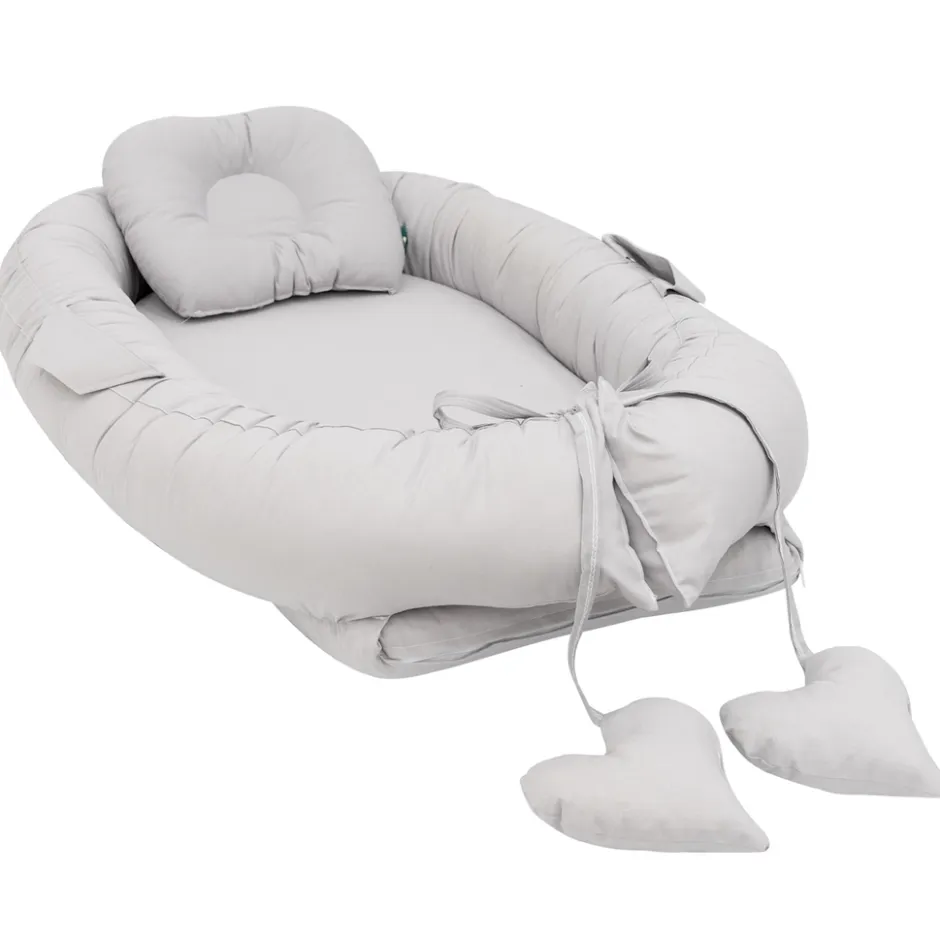 MorDesign Grey Babynest met Kussen< Babynestjes