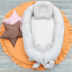 MorDesign Grey Babynest met Kussen< Babynestjes