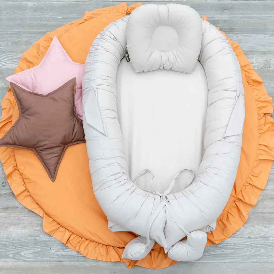 MorDesign Grey Babynest met Kussen< Babynestjes
