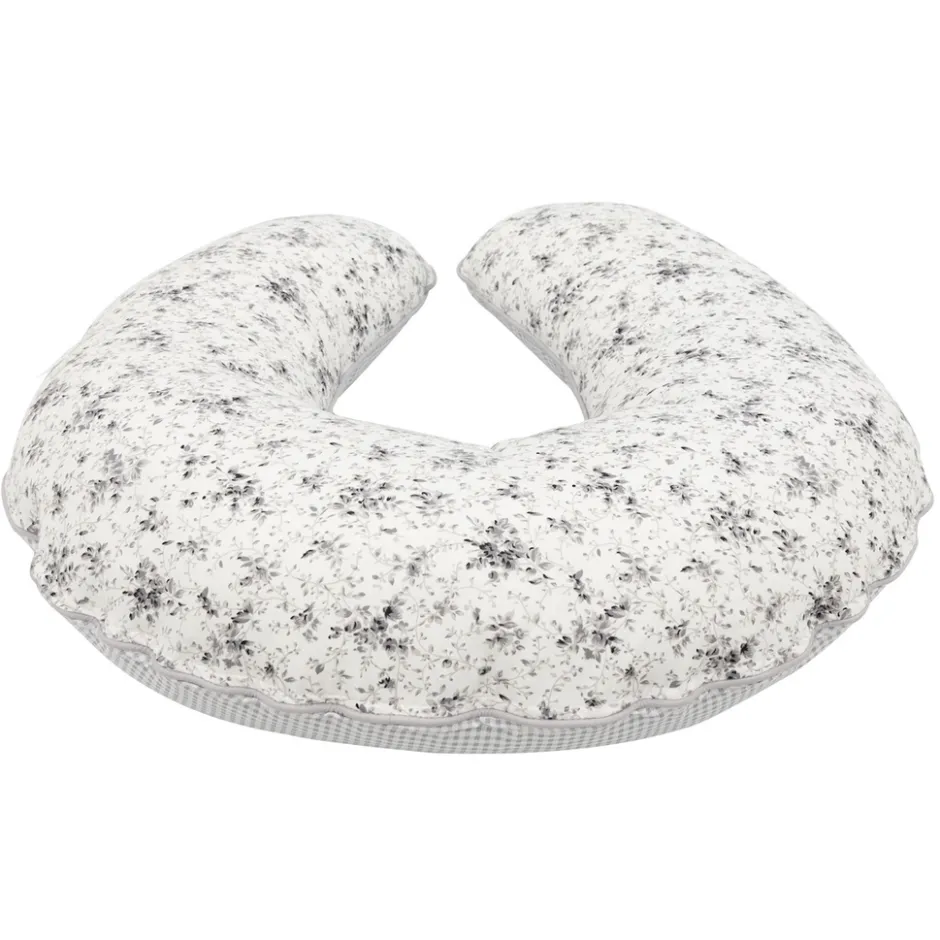 MorDesign Grey Flowers Voedingskussen< Voedingskussens