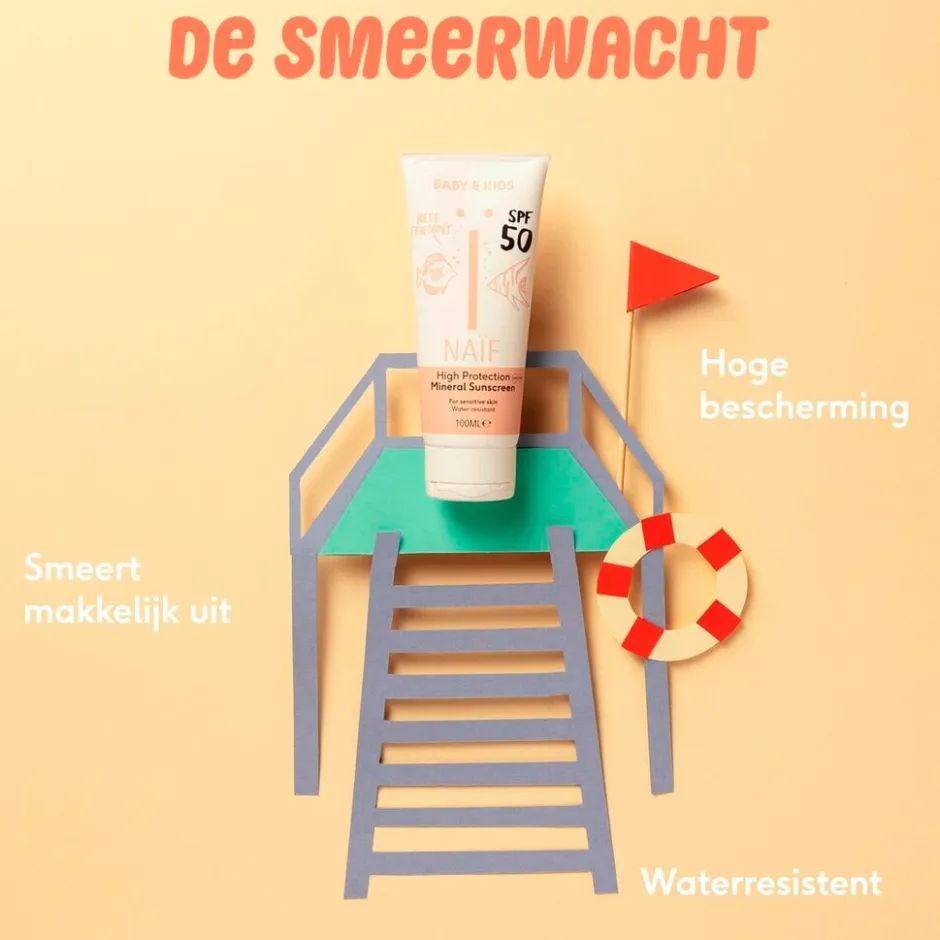 Baby & Kids SPF50 Mineral Sunscreen Zonnebrandcrème|Naïf Clearance