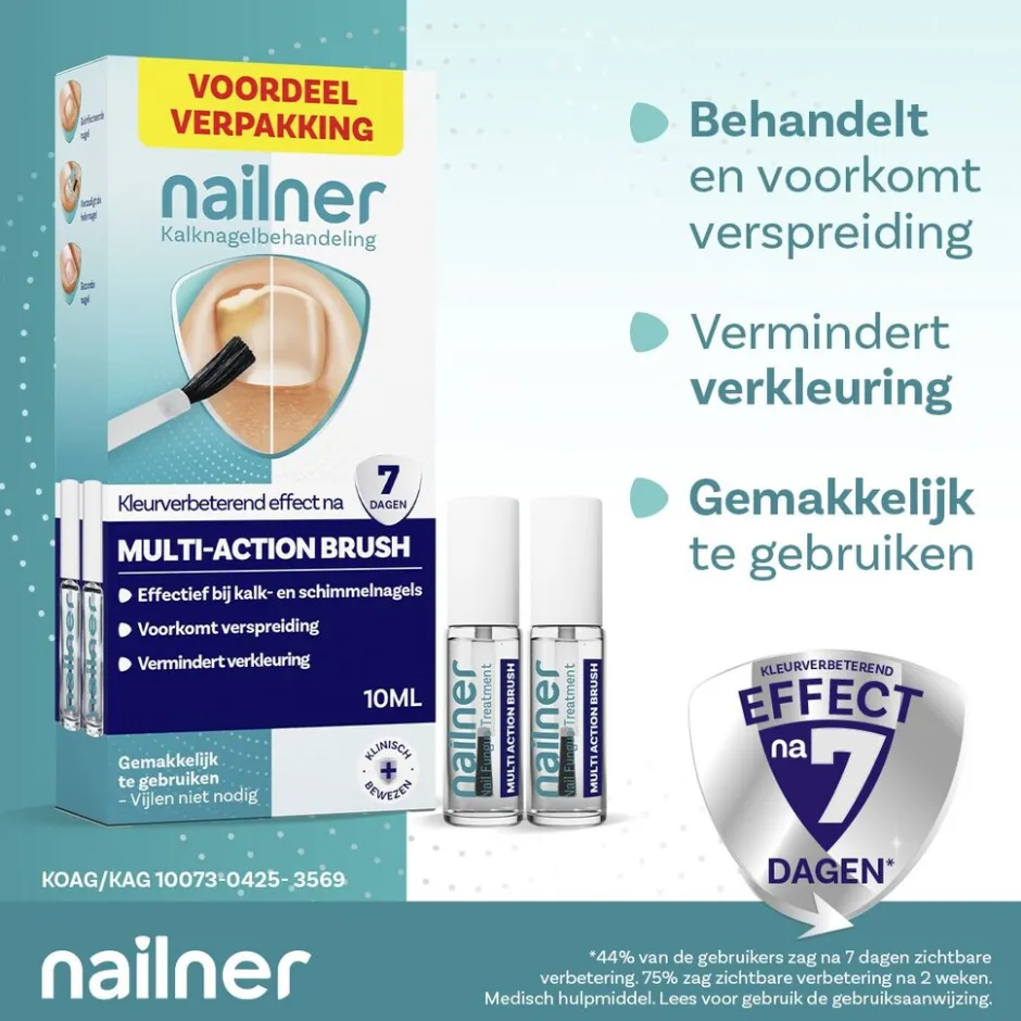 Nailner Multi-Action 2-in-1 Kalknagelkwastje< Kalknagels