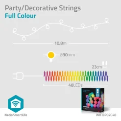 Nedis WIFILP02C48 fullcolour, RGB+, Smart Wi-Fi-lichtsnoer< Verlichting
