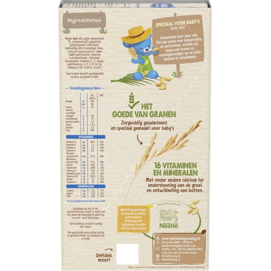 Nestle Nestlé Baby 6+M Banaan Pyjamapapje< Babypap