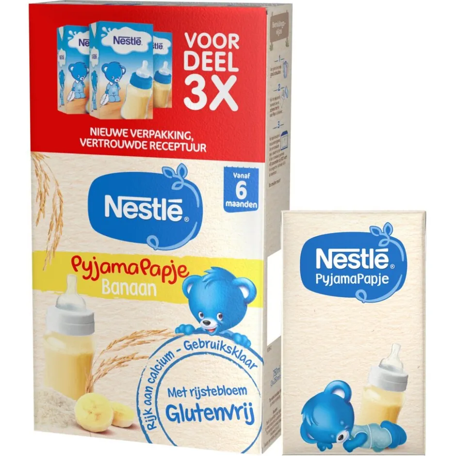 Nestle Nestlé Baby 6+M Banaan Pyjamapapje< Babypap