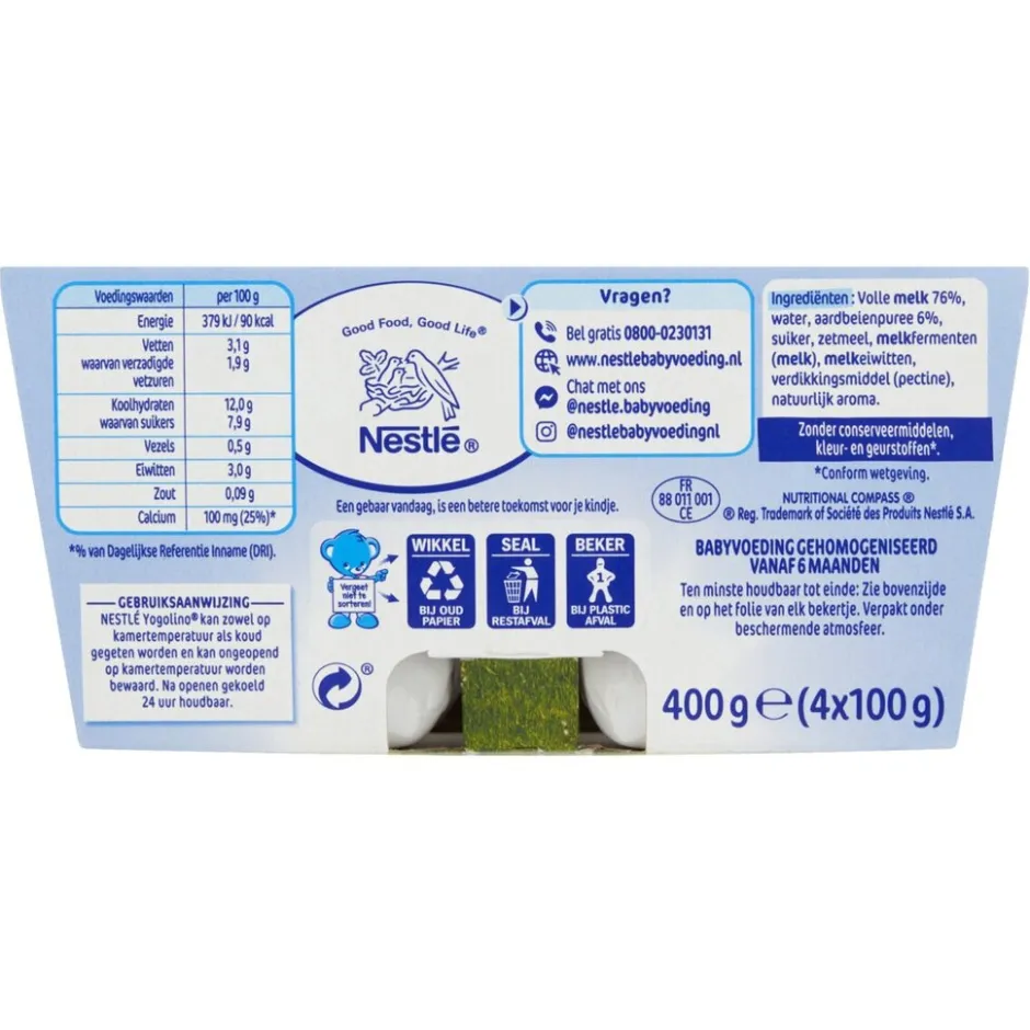 Nestlé Yogolino 6+M Aardbei Babydessert|Nestle Best