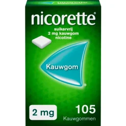 Nicorette Classic 2mg Suikervrije Kauwgom< Stoppen Met Roken