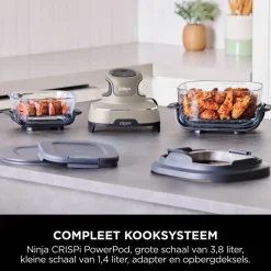 Ninja CRISPi 4-in-1 Glazen Airfryer FN101EUST< Frituurpannen En Airfryers
